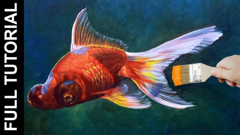 Tutorial: How to Paint a Gold Fish in Acrylics / JMLisondra