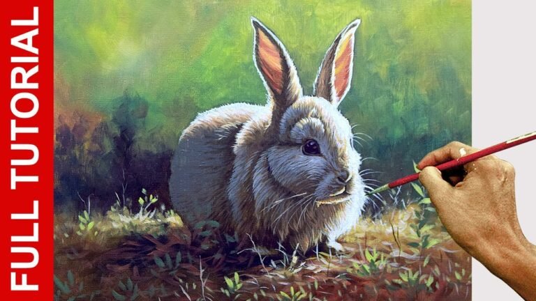 Tutorial : How to Paint a Portrait of a Rabbit in Acrylics / JMLisondra