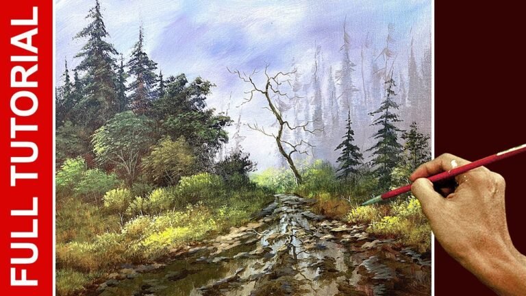 Tutorial : Acrylic Landscape Painting / After the Rain / JMLisondra