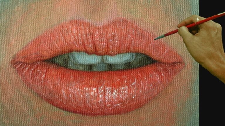 How to Paint Realistic Lips in Acrylic by JM Lisondra