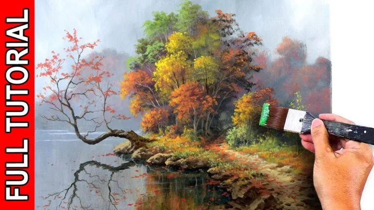 LIVE | Autumn Landscape Painting in Acrylics | JMLisondra