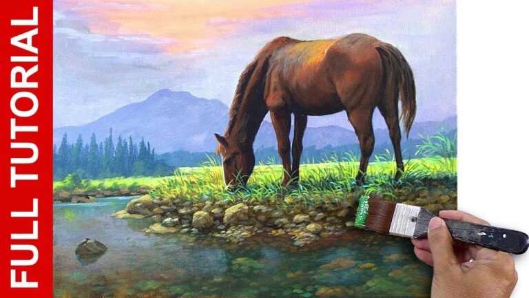 LIVE / Landscape Painting with a Horse / Acrylics / JMLisondra