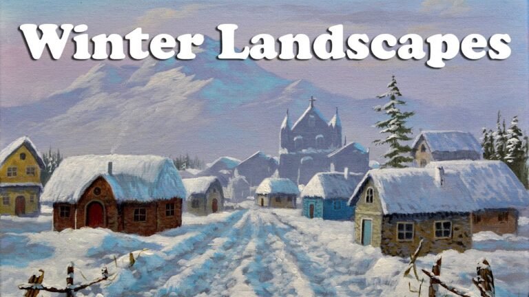 Paint and Relax / Winter Landscapes / Meditative Painting Video / JMLisondra