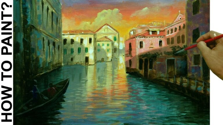 Painting Tutorial on HOW TO PAINT Floating City of Venice in Acrylics