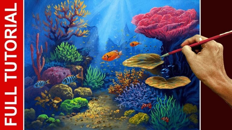 Tutorial : How to Paint Underwater World in Acrylics? / JMLisondra