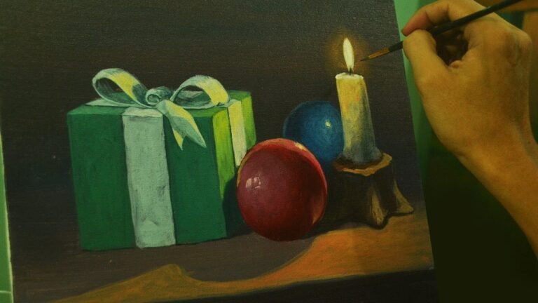 Acrylic Painting Lesson - Christmas Gift by JM Lisondra