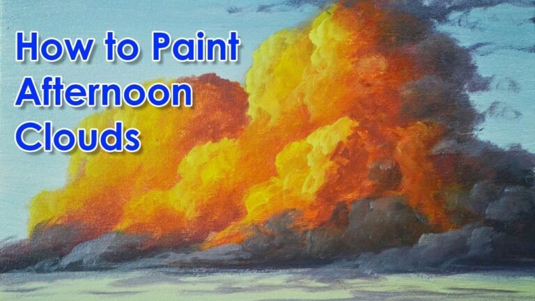 Acrylic Painting Lesson - How to Paint Afternoon Clouds by JM Lisondra