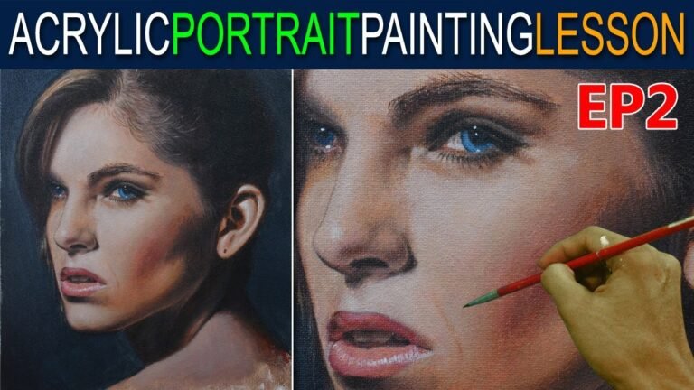 Acrylic Portrait Painting Tutorial | Ep 2 | Beautiful Lady in Step by Step by JM Lisondra