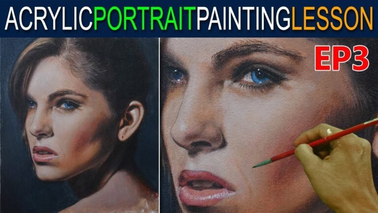 Acrylic Portrait Painting Tutorial | Ep 3 | Beautiful Lady in Step by Step by JM Lisondra