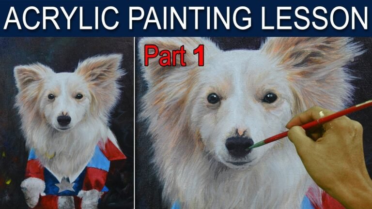 Acrylic Portrait Painting Tutorial | Paint My Pet  Part 1 of 2 by JM Lisondra