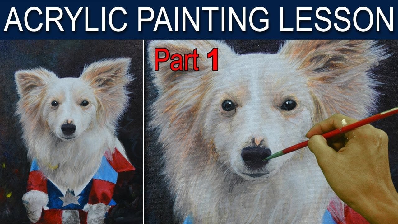 Jm Tutorial Acrylic Portrait Painting Tutorial | Paint My Pet Part 1 of 2 by JM ...