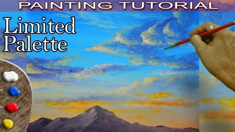 How to Paint an Afternoon Sky and Clouds in Basic Acrylic Painting Tutorial by JM Lisondra