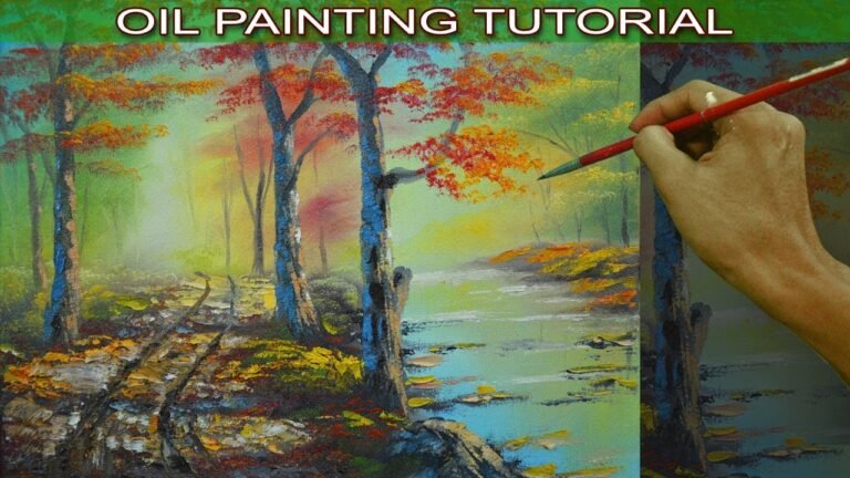 Oil Landscape Painting Tutorial with Palette Knife-Autumn Road by JM Lisondra