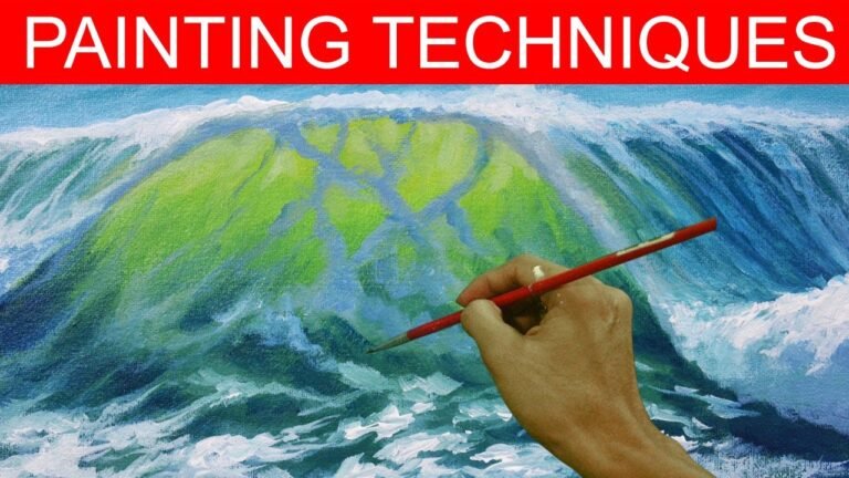 Painting Techniques | How to Paint Crashing Waves in Acrylic by JM Lisondra