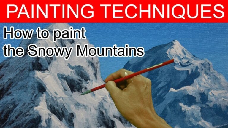 Painting Techniques | How to Paint Snowy Mountains in Acrylic by JM Lisondra