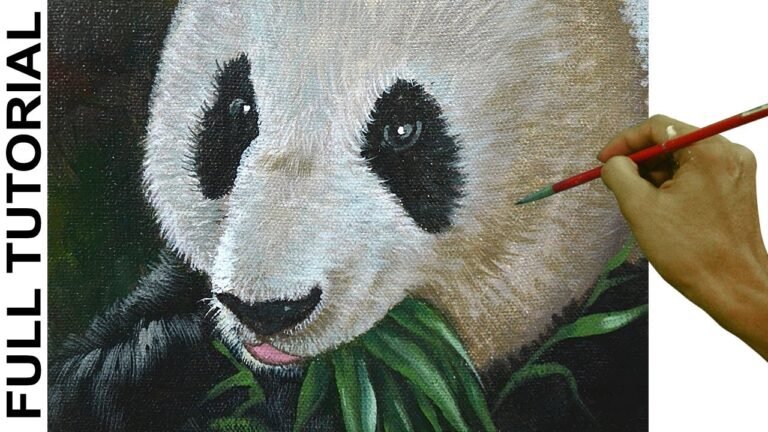 Tutorial / Acrylic Painting / How to Paint Realistic Portrait of Panda Bear / JMLisondra