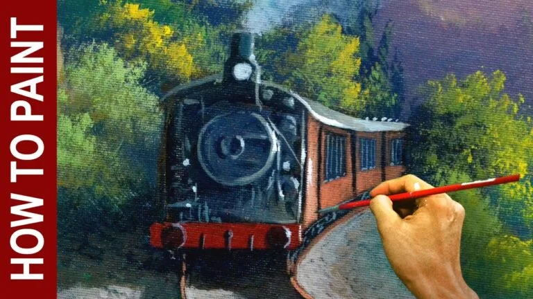How to Paint a Train in Acrylics &ndash; Step-by-Step Tutorial (39 Minutes) | JMLisondra