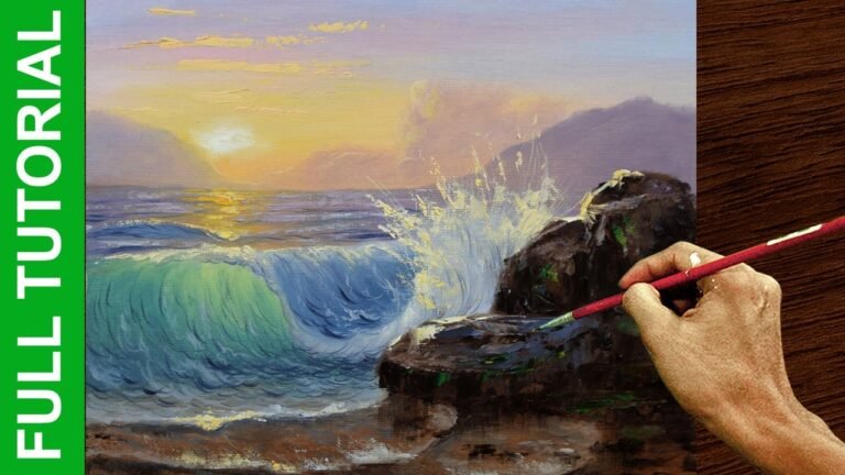 Step-by-Step Oil Painting Tutorial: How to Paint Crashing Waves | JMLisondra
