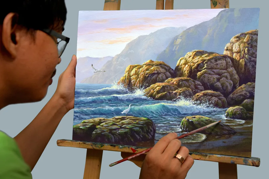 Free painting tutorials in acrylics and oils