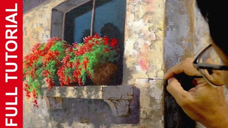 TUTORIAL : How to Paint Old Cocrete Window in Acrylics / JMLisondra