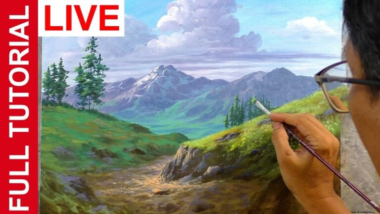 LIVE / Landscape Series / Part 1 / Acrylic Painting Tutorial / JMLisondra