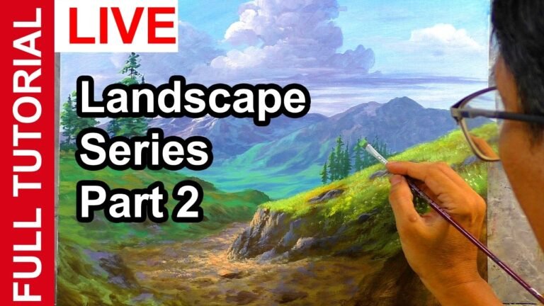 LIVE / Landscape Series / Part 2 / Evolving Acrylic Painting Tutorial / JMLisondra