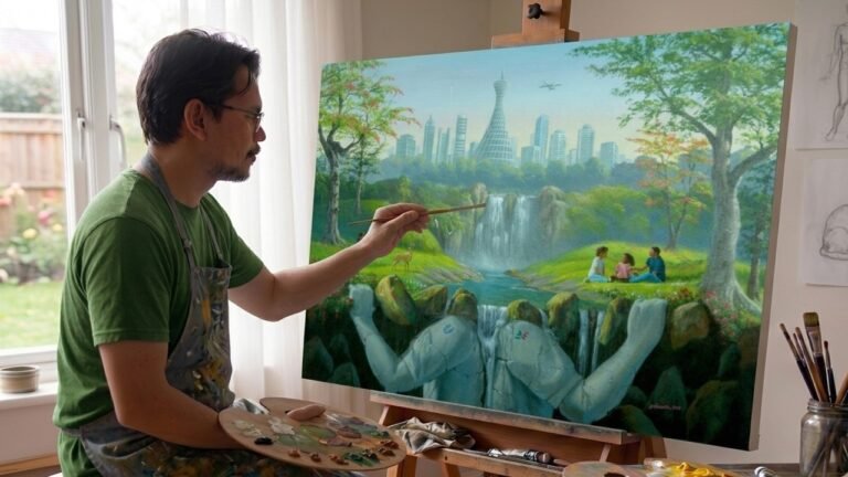 Painting Realistic Surreal Futuristic Painting in Acrylics / Time-lapse / JMLisondra